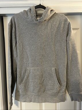 Divided Gray Pullover Hoodie with Kangaroo Pocket